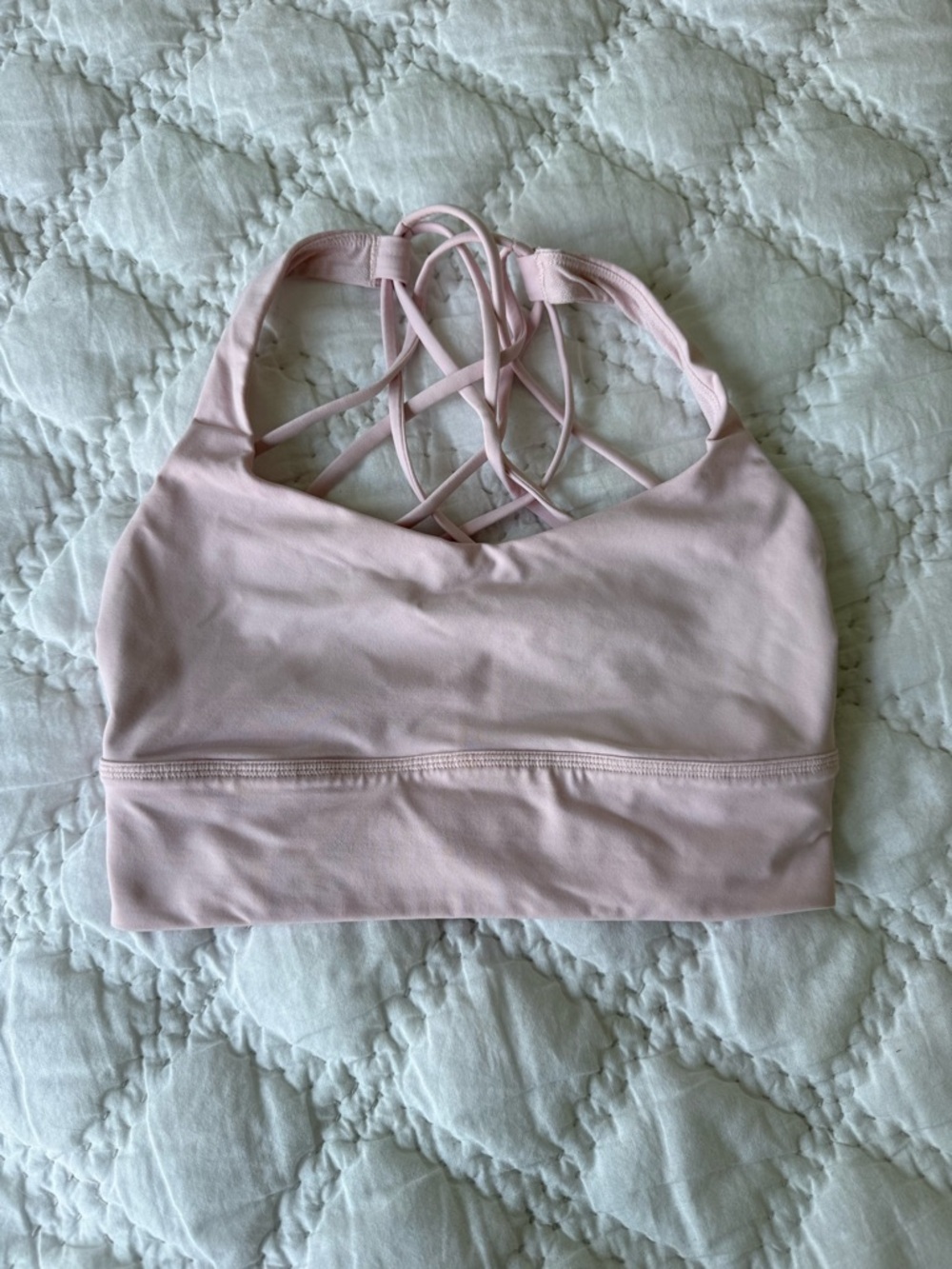 lululemon athletica Light Pink Strappy Back Sports Bra